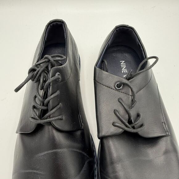 Nine West Mathias Oxford Dress Shoes Mens 8.5 Black Lace Up Business Casual Flat main image 3